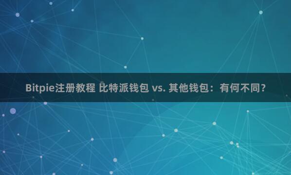 Bitpie注册教程 比特派钱包 vs. 其他钱包：有何不同？