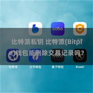 比特派私钥 比特派(Bitpie)钱包能删除交易记录吗？