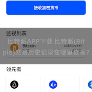 比特派APP下载 比特派(Bitpie)交易历史记录在哪里查看？