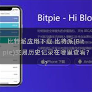 比特派应用下载 比特派(Bitpie)交易历史记录在哪里查看？