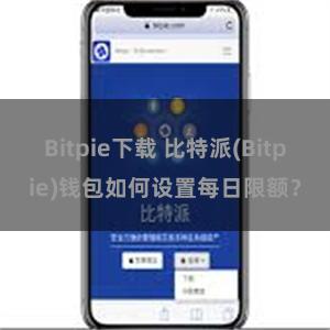 Bitpie下载 比特派(Bitpie)钱包如何设置每日限额？