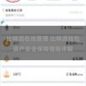 比特派在线管理 比特派钱包资产安全保障措施详解